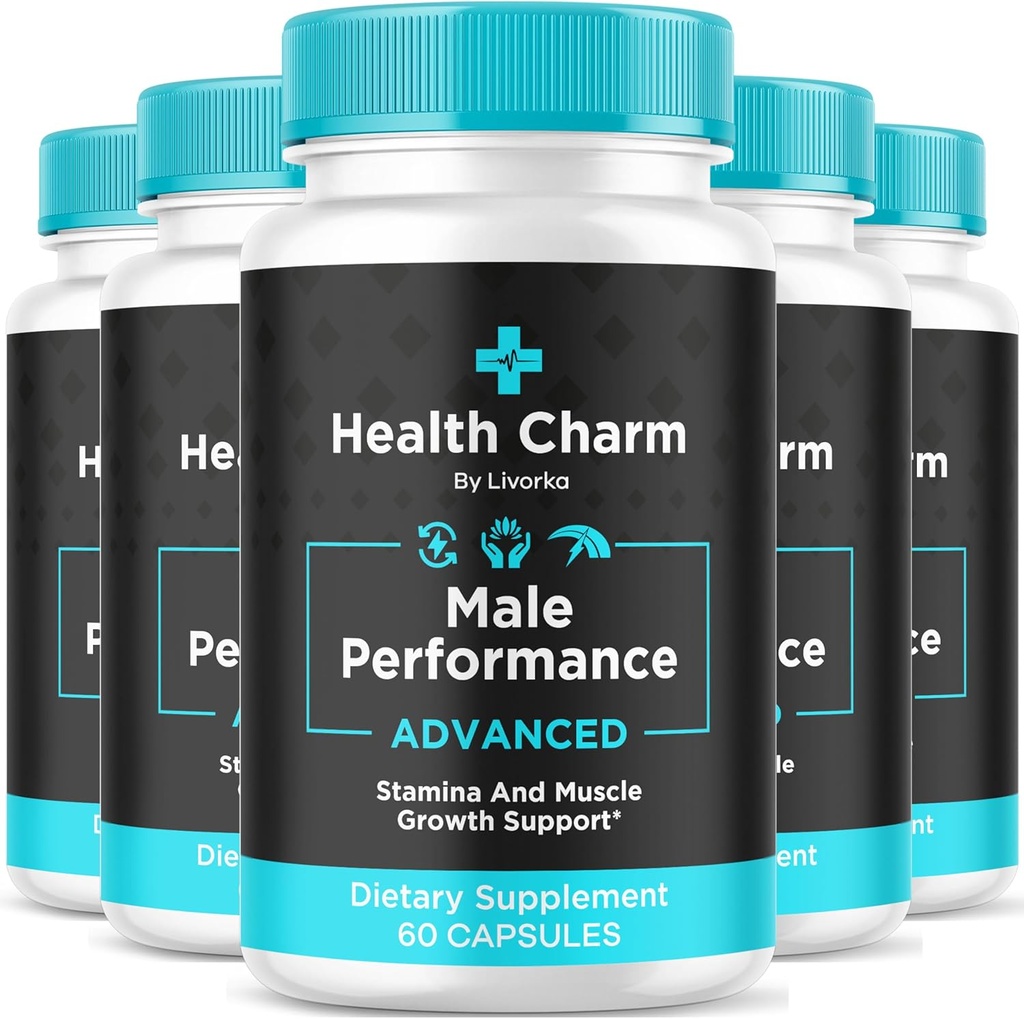 (5 Pack) Charm Santé, pilules de Charme Santé, Capsules de Charme Santé, Charm Santé Officiel pour les hommes Capsules, Supplément de Charme Santé, HealthCharm Toutes les Pastilles naturelles, 300 Capsules pendant 5 mois