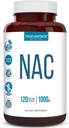Supplément NAC (N-acétyl Cysteine) - Soutien aux antioxydants à 1000 mg - Promotion de la santé du foie et de la désintoxication - Améliore la santé pulmonaire et immunitaire - Capsules végétales - 120 Compte - 60 portions