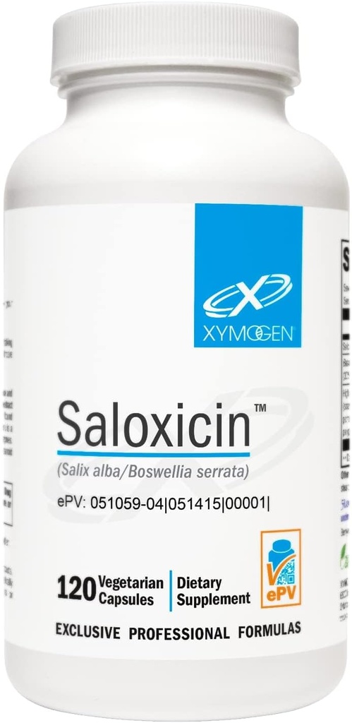 XYMOGEN Saloxicine - Supplément de soutien aux antioxydants - Extrait de graines de raisin, supplément de grenade aux fruits et canneberges - Capsules d'extrait de saule blanche et de boswellia (120 capsules)