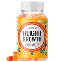 Supplément de croissance de la taille des adolescents Gummies - les enfants grandissent Taller Multivitamine d'augmentation de la hauteur naturelle - avec la vitamine de calcium D3 K2 Zinc L-Arginine L-Glutamine L-Ornithine pour les garçons filles