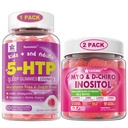 LILICARE Bundle: 5HTP Gommies avec Magnésium Glycinate - Mélatonine Gommies de sommeil sans adultes et enfants 8+ et Inositol Gommies Idéal 40:1 Rapport Myo & D-Chiro Supplément Inositol