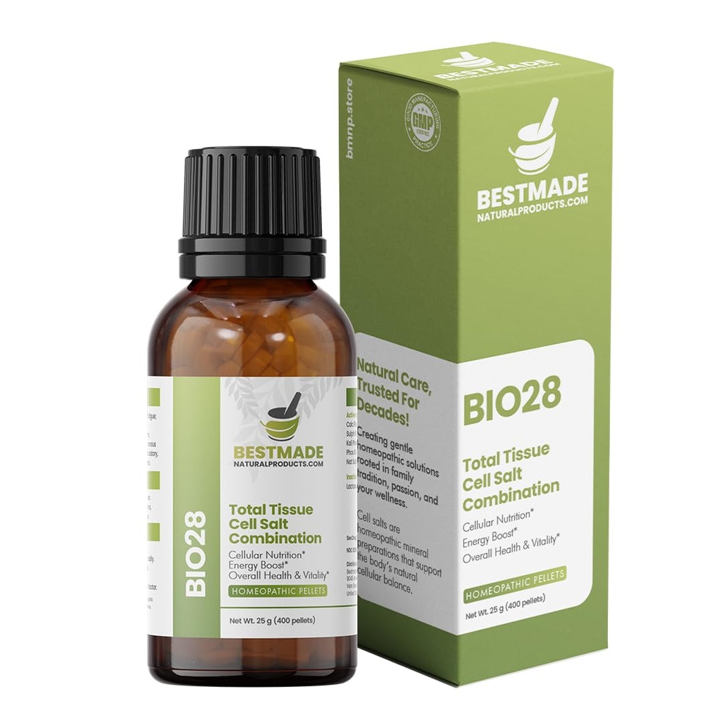 Bio28 - Aide à l'absorption de votre corps et à l'utilisation des nutriments, augmente les niveaux d'énergie, aide à améliorer les modèles de sommeil, la santé globale et la vitalité, 350 Pellets
