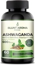 Ashwagandha Extract Capsule - Great Strength 5200mg de poudre. Racine de gingembre mélangée, Curcumine curcuma, racine d'alcanet et poivre noir - 60 capsules - 2 mois d'approvisionnement