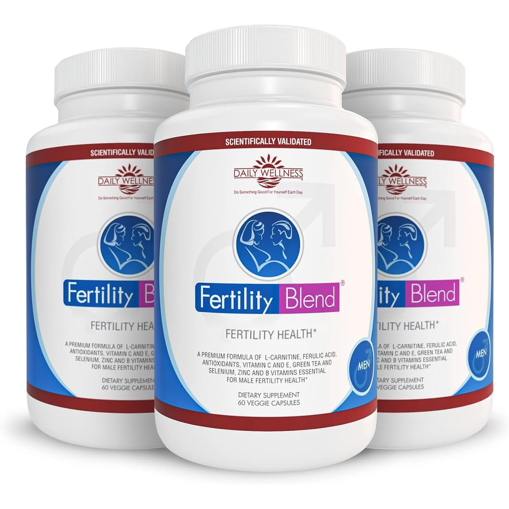 Bien-être quotidien pour les hommes - Suppléments de fertilité pour les hommes, pilules de mélange de vitamine - Comte masculin Préconception pour lui - Suppléments de fertilité pour les hommes - 60 Capsules, 3 Pack