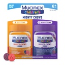 Mucinex Mighty Chews Kids Cough Medicine Daytime and Nighttime Value Pack, facile à doser Cough Suppressant pour les enfants avec dextrométhorphane, mélange d'arôme de Berry, 32 comprimés à croquer médicamenteux