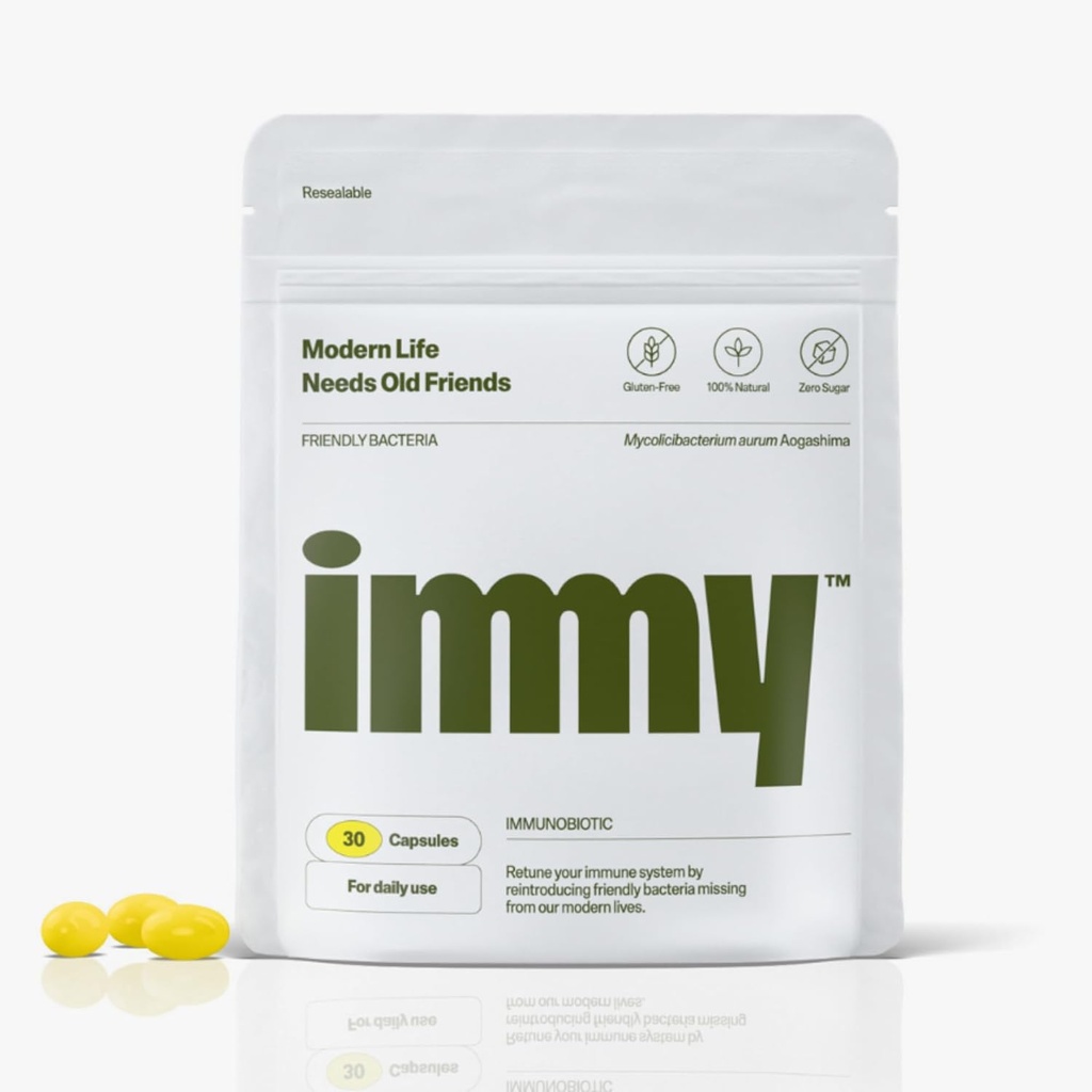 Supplément Immune d'IMMY pour le soutien de l'humeur et la santé de Gut, 30 ct. - Soutien de secours, de focalisation et de soutien de l'humeur, aide au calmant naturel