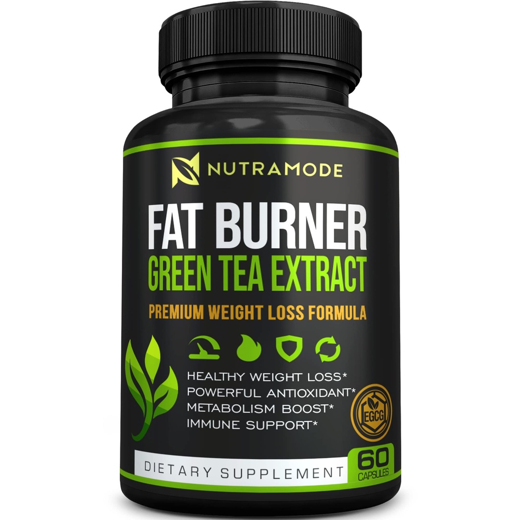 Premium Green Tea Extract Fat Burner Supplément avec EGCG-Natural Appetite Suppressant-Healthy Weight Loss Diet Pills qui fonctionnent rapidement pour les femmes et les hommes-Détox Métabolisme Booster pour brûler Belly Fat Fast