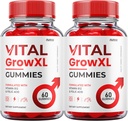 (2 Pack) Vital Grow XL Gummies - Formule Officielle - Vial Grow XL Formule de force avancée, Vital Grow XL Avis, Soutien Général de la Santé 1000mg Supplément maximum de bien-être (120 Gummies)