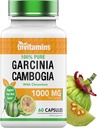 Tnvitamins Garcinia Cambogia Capsules d'extrait (1000 MG x 60 pilules) avec Chromium