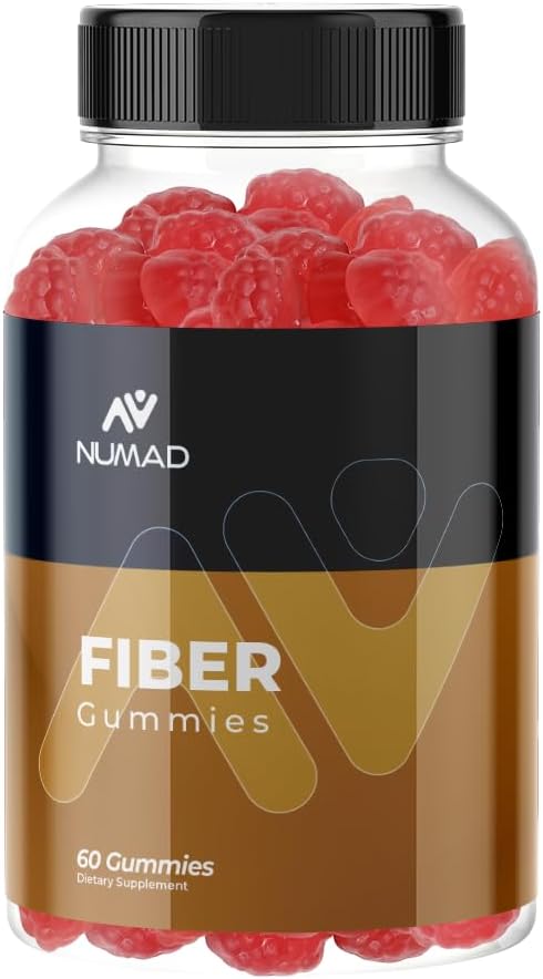 NUMAD Gummies Fibre Aides Digestion, Mouvements de Bowel en santé 60 Gummies Digestion santé, soutient la régularité Digestion saine Saveur de fraise naturelle
