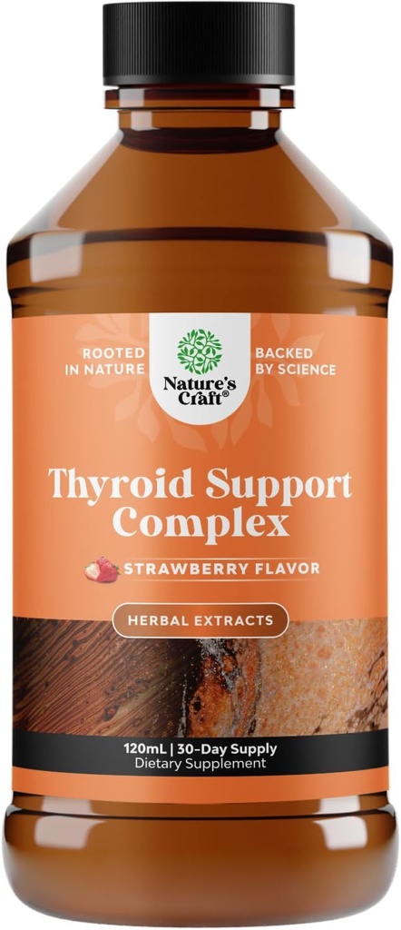 Supplément de support thyroïde à absorption élevée - Suppléments d'iode liquide végétalien pour le soutien thyroïde pour les femmes et les hommes avec le sélénium Myo-Inositol et la nébulosité stingante pour l'énergie améliorée et Focus