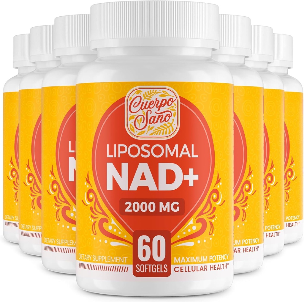 Supplément NAD 2000 MG, NAD+ liposomique avec haute absorption, plus efficace que le riboside de nicotinamide, supplément de stimulation pur et plus, la défense du vieillissement, le métabolisme et les cellules, 480 softgels
