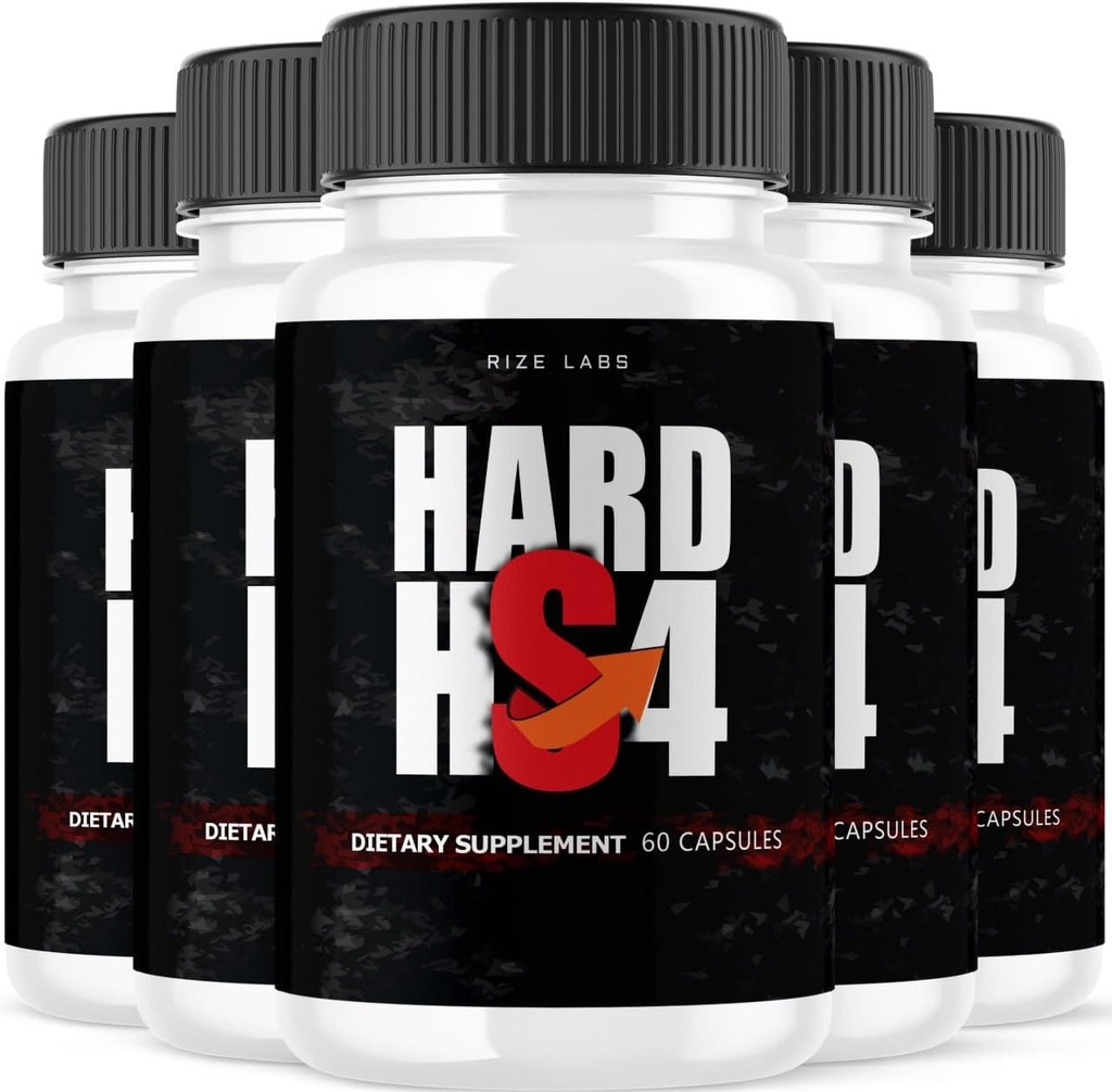 ize labs Capsules Hard HS4 pour la santé des hommes, pilules de force supplémentaire, soutien masculin pour la performance globale, formule maximale Hard HS4, pastilles - Pack de 5(300 capsules)
