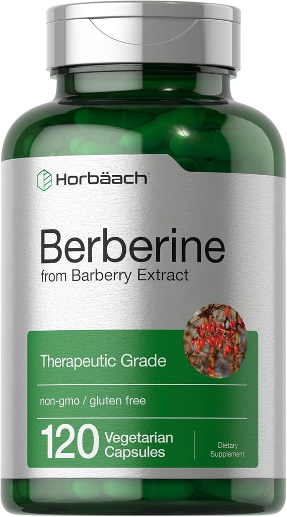 Horbaach Berberine HCL Supplément: 500mg: 120 Capsules de l'extrait de baies