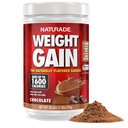 Naturade - Mélange de boissons de gain de poids naturel - Sans gluten, goût délicieux, 1600 calories par portions - Gaineur de masse avec/hydrates de carbone et protéines - Chocolat, 20.3 Ounce (12 portions).