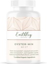 Earthley Wellness, Oyster-Min Capsules, Zinc naturel et supplément minéral, favorise l'énergie et l'humeur, riche en antioxydants et acides aminés, 100% pur et biodisponible (60 capsules)