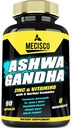 Suppléments d'Ashwagandha biologiques pour hommes et femmes 3 mois d'approvisionnement - 5640mg avec zinc, vitamineD, curcuma, millepertuis, Rhodiola Rosea, et plus - Corps de soutien, Immune, Mood & Strength - 90 comtes