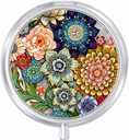 Pill Case, Mute Travel Pill Box for Purse, Hydraure Proof Small Medicine Holder, Portable Pocket Medicine Organizer Distributeur de vitamines, huile de foie de morue, suppléments, Mandala Flower