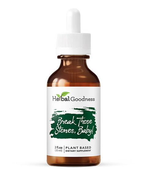 Break Herbal Goodness Ces pierres Bébé - Nettoyer le rein Détox et le foie Detox supplément à base de plantes de santé, Chanca Piedra (Kidney Stone Breaker), Supplément racine de dandelion, Thistle de lait - 2 Fl. Oz