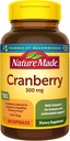 Supplément aux canneberges de la nature 500mg avec vitamine C pour le soutien immunitaire et antioxydant, mélange de canneberges pour la santé urinaire, une par jour, 60 capsules