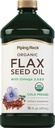 Piping Rock Flaxseed Oil | 16 Fl Oz | with Omega 3 6 9 | Organic Cold Pressed Liquid Supplement | Vegetarian, Non-GMO, Gluten Free Formula