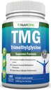 TMG Triméthylglycine Supplement - 1000mg - 180 Capsules - Premium Pure Betaine Anhydre - Supporte les niveaux normaux d'homocystéine et de pression artérielle - Favorise les processus de méthylation - Formule non-OGM