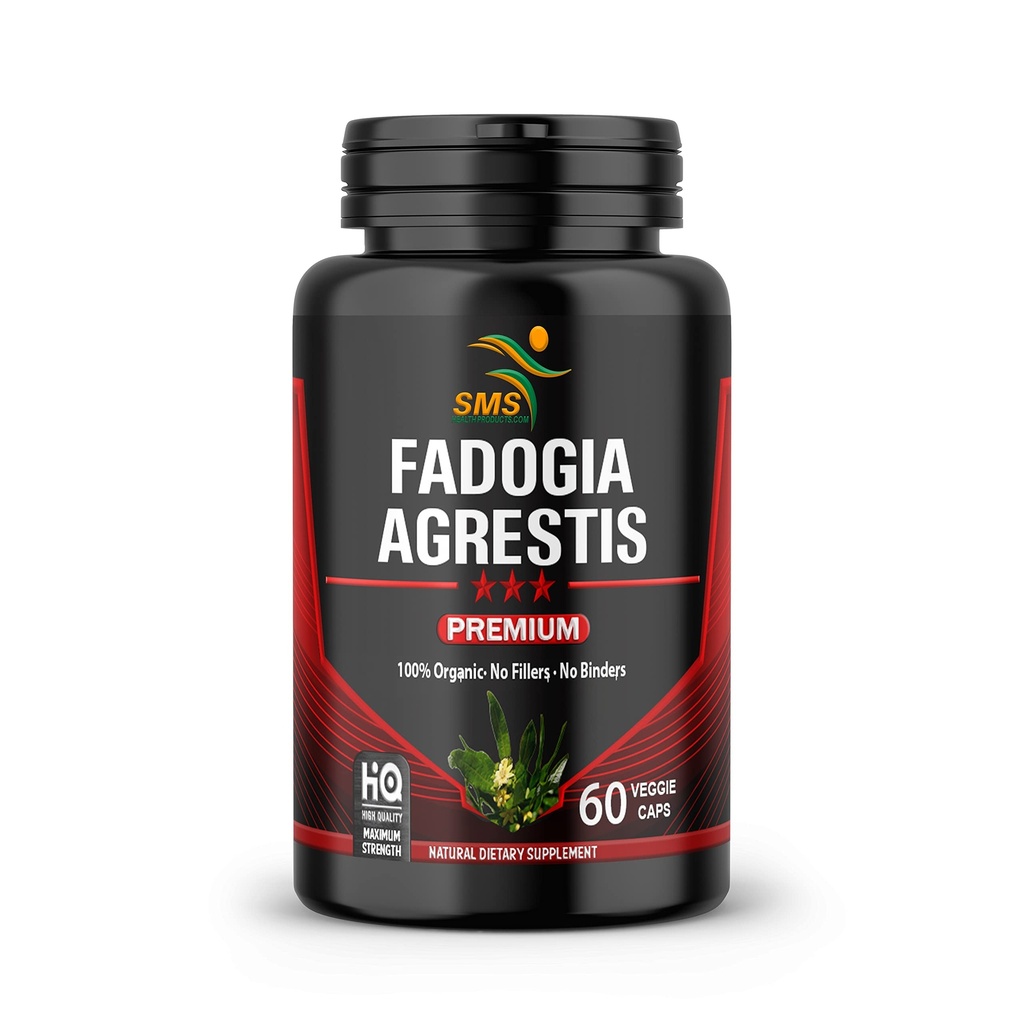 Fadogia pilules d'extrait d'Agresti (résistance maximale) 1000mg Servants pour soutenir la performance athlétique, la force, la conduite, biologique, tiers testé, supplément sans gluten, 60 capsules de légumes