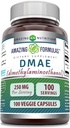 Amazing Formulas DMAE Supplement | 250 Mg | Veggie Capsules | Non-GMO | Gluten-Free | Made in USA (1 Pack, 100 Count)