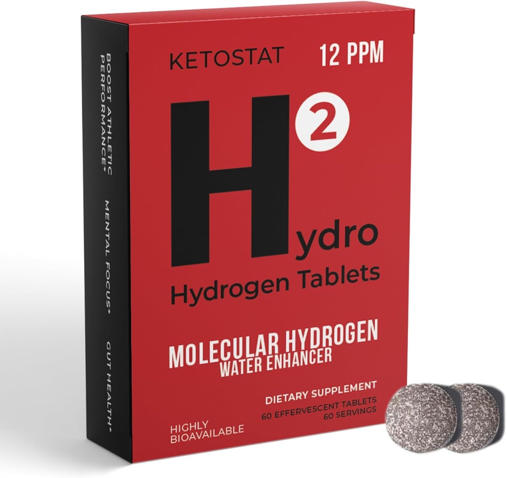 Hydrogen Water Tablets for Drinking Water 60 Count 12 PPM Nanobubbles- Travel Friendly US Company