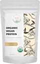 Protéines végétales organiques en poudre - Protéines végétales, Vanilla Flavor - Non laitiers, sans lactose, sans sucre ajouté, sans gluten, sans soja, sans OGM, mélange végétalien kétogène - 1 lb, 16 once