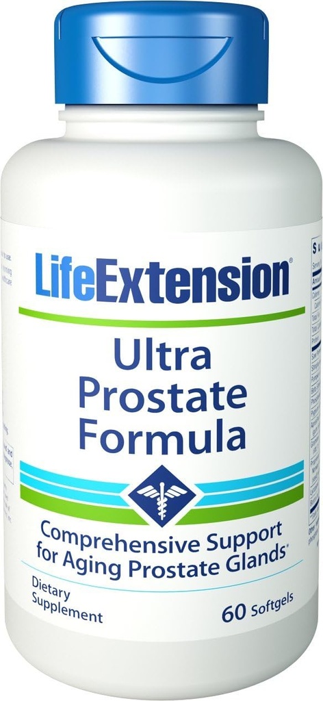 Extension de vie Prostate ultra naturel avec abres Flex et Lignans standardisés Softgels, 60 Comte