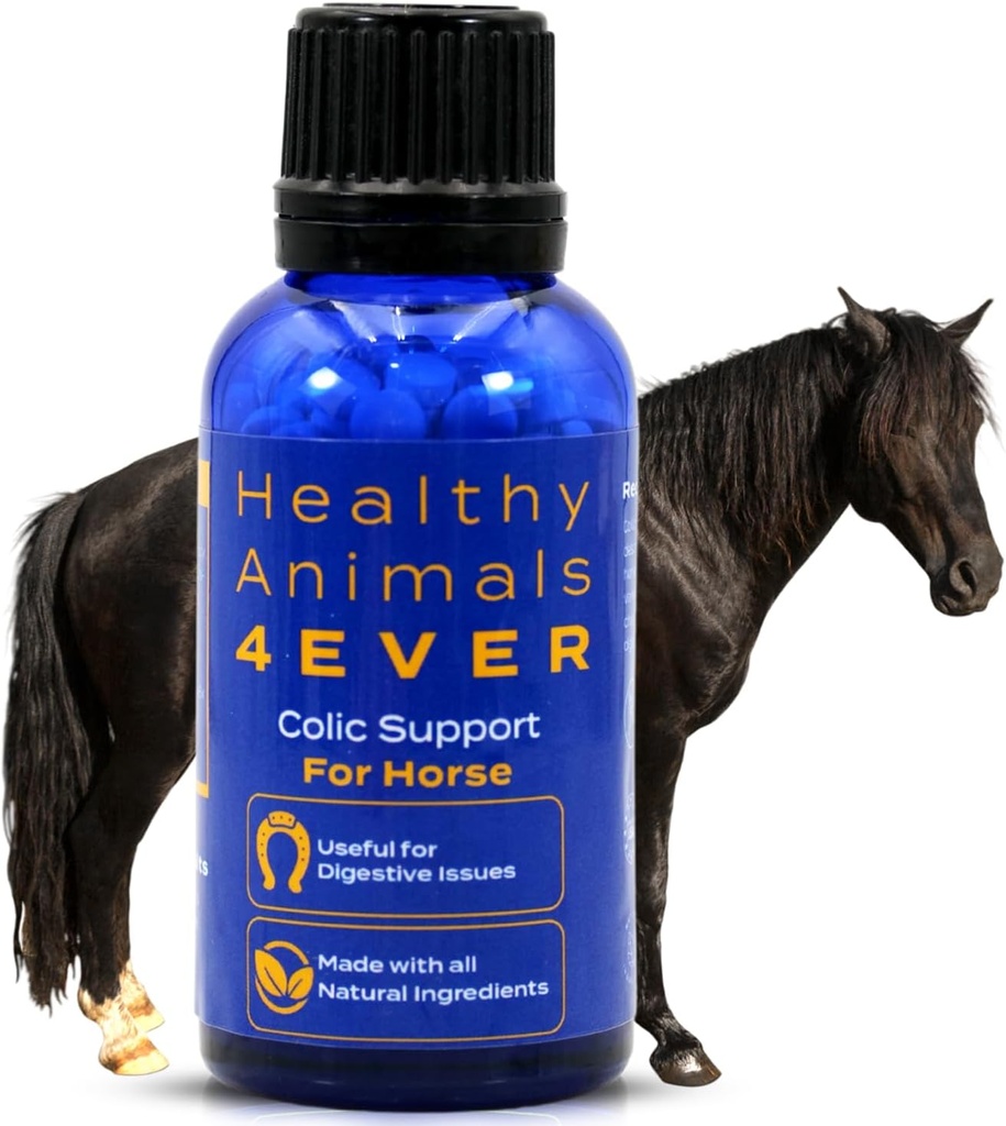 HA4E - Soutien aux cols des chevaux - Réduit les problèmes de douleur abdominale et d'estomac - Supplément homéopathique naturel très efficace - 300 Comprimés