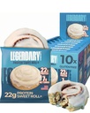 Aliments légendaires 22g Protéines Cinnamon Roll - Barres de haute qualité Protien, Snack de remplacement de repas à faible teneur en glucides, faible indice glycémique, Snacks sans gluten - Sucre doux Zéro, Keto et Diabétique Friendly 10-Pack