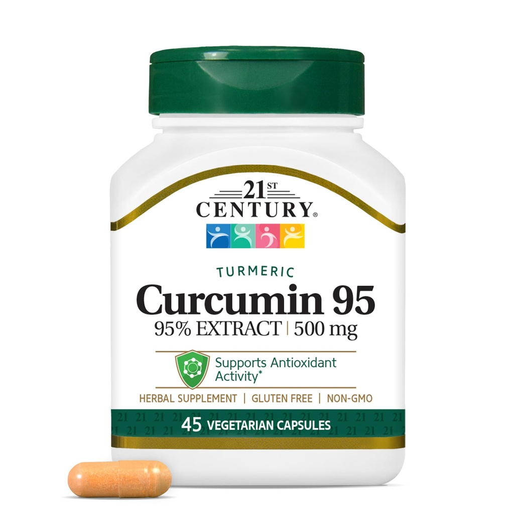 Curcumine du 21e siècle 95 suppléments à base de plantes, 45 dénombrements (22757)