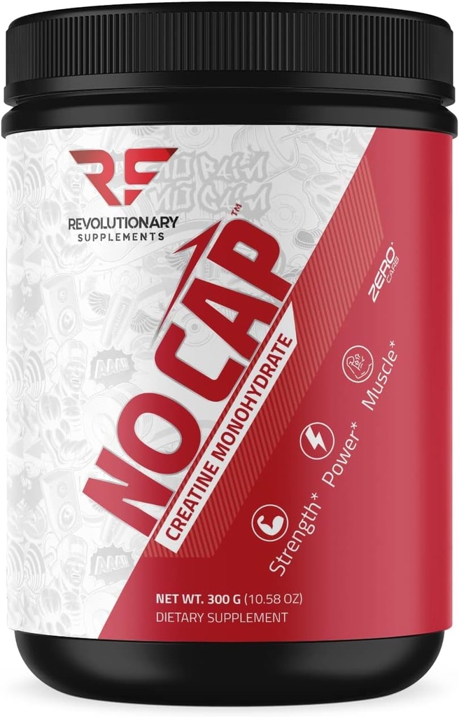 Suppléments révolutionnaires Sans bouchon Poudre monohydratée de créatine - 5mg par scoop, 60 portions - Sans saveur, améliorer la croissance musculaire, stimuler la performance - 100% pur, sûr et efficace