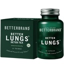 Betterbrand BetterLungs Health Pack - BetterLungs & BetterLungs Detox Tea Bundle - Supplément Santé Reporatoire quotidien - 15X Sacs à thé à base de plantes + 60 Capsules