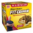 FITCRUNCH Protein Bars, Snack Taille Value Pack, sans gluten, fabriqué avec des protéines de lactosérum (20 Snack Size Bars, beurre d'arachide)