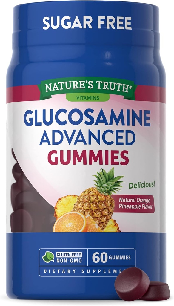La vérité de la nature Glucosamine Gummies de 60 comtes Sans sucre