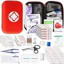 Trousse de premiers soins pour la maison Randonnée Camping Sport de plein air, 275 pièces Fournitures de survie Trousse d'urgence, Mini sac de vitesse avec les premiers soins essentiels de base pour les urgences