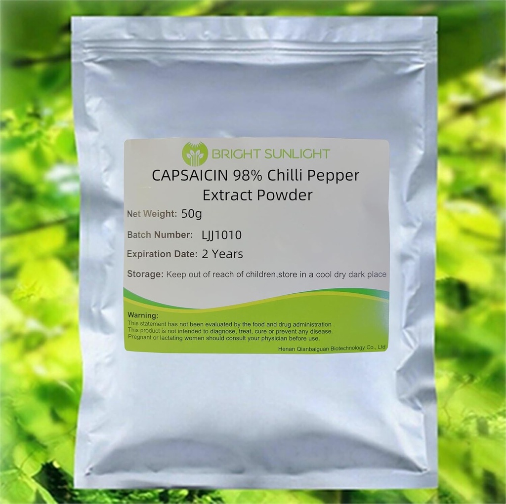 50g CAPSAICIN 98% Chilli Pepper Extract Poudre, Pur Capsaicin poudre