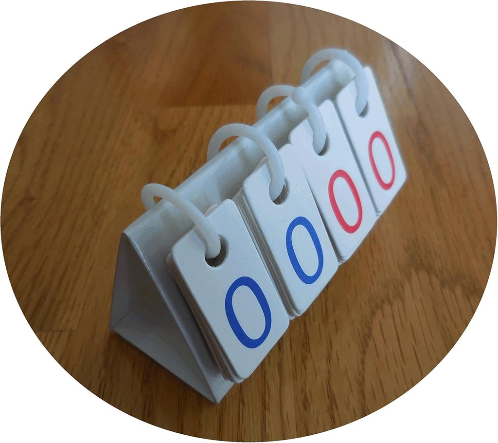 Mini Scoreboards multi-fonctionnels Duplay 2 (Moyen) - Portable Scorebook Flip Scorecard Tabletop Compact Flipper Scorekeeper Carte de Score Calendar Digital Day Compte à rebours Body Weight Counter Math Game