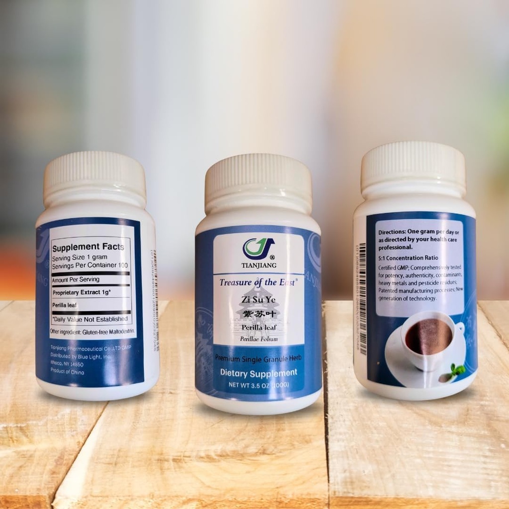 Trésor de l'Est, Perilla Leaf - Zi Su Ye (5:1 Granules d'extrait de plantes concentrées, 100g)