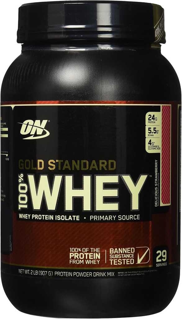 Optimum Nutrition Or Standard Whey Fraise délicieuse - 2,07 lbs