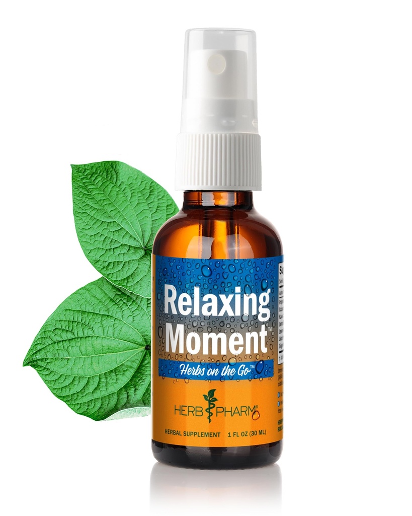Herb Pharm Herbs on the Go: Relaxing MomentTM Kava Kava Supplement Portable Spray.