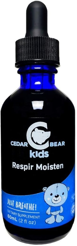 Cedar Bear Respir Moisten for Kids a Liquid Herbal Supplement That Moisturizes and Soothes Irritated Respiratory Tissues and Relieves Occasional Dry Coughs 2 Fl Oz