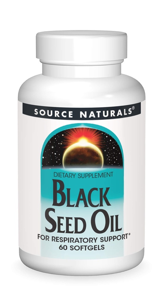 Source Naturals Huile de graines noires pour le soutien de la réponse* - 60 Softgels