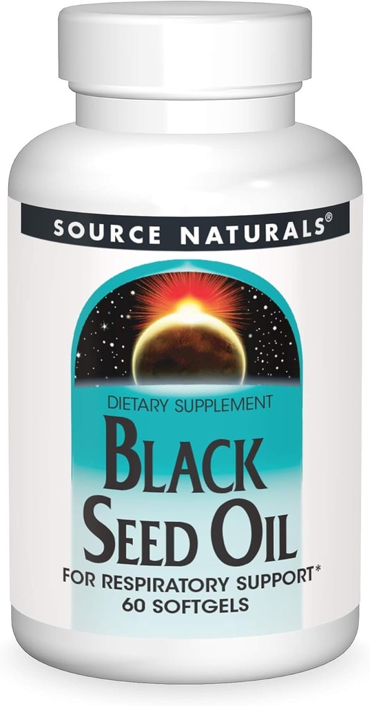 Source Naturals Huile de graines noires pour le soutien de la réponse* - 60 Softgels
