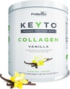 Keto Collagen Protein Powder with MCT Oil – Keto and Paleo Friendly Grass Fed and Pasture Raised Hydrolyzed Collagen Peptides – Fits Low Carb Diet and Keto Snacks – KEYTO Vanilla Flavor