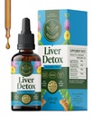 HERBAMAMA Liver Cleanse Detox & Repair - Supplément de soutien du foie - gouttes liquides avec le chardon de lait, racine de dandelion et la canne à la Chanca - Supplément de nettoyage liquide sans alcool et sans sucre, 42 jours d'approvisionnement
