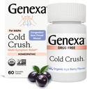 Genexa Crush à froid.Toux multisymptômes et soulagement à froid pour les adultes.Délicieux açai biologique parfum de baies.